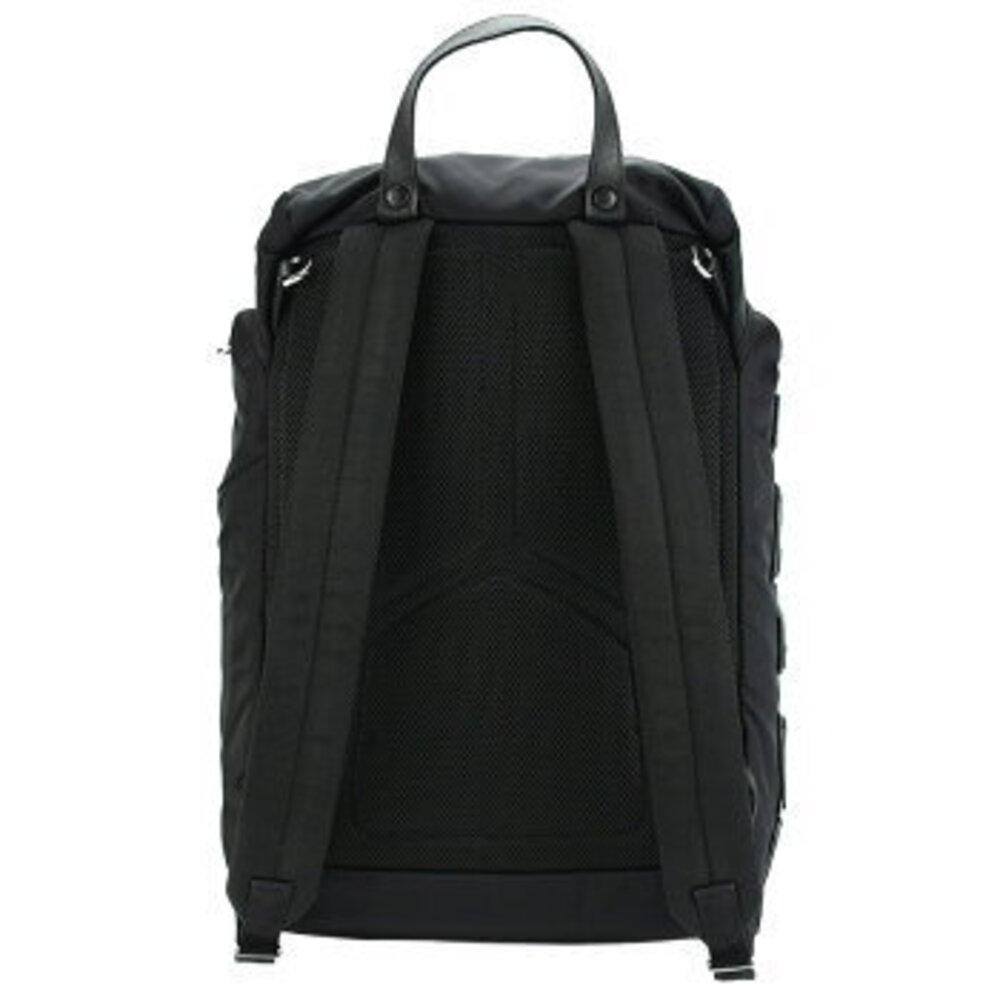 Prada Tessuto logo backpack side Black Nero